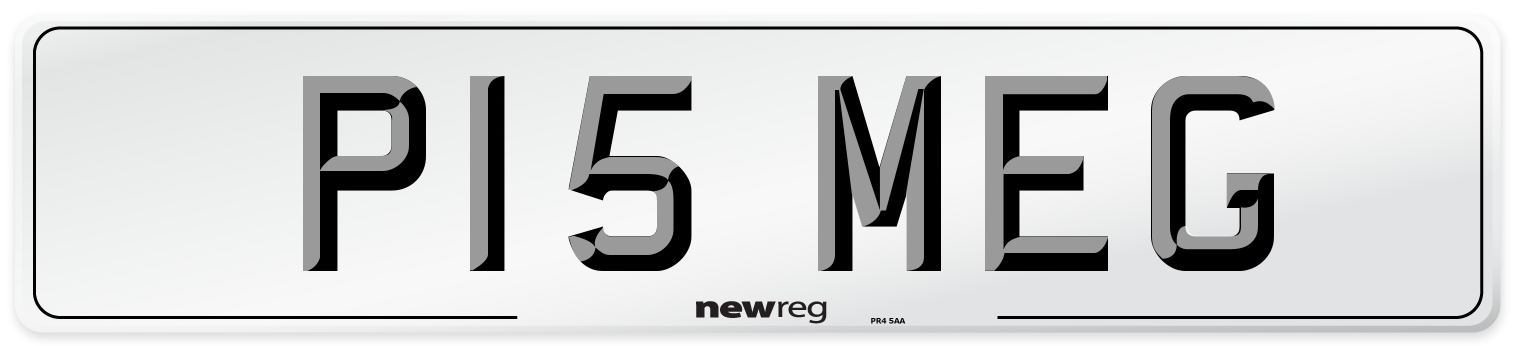 P15 MEG Number Plate from New Reg